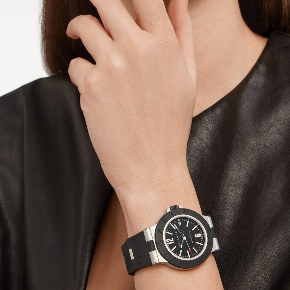 Bvlgari Aluminum Black Dial Watch