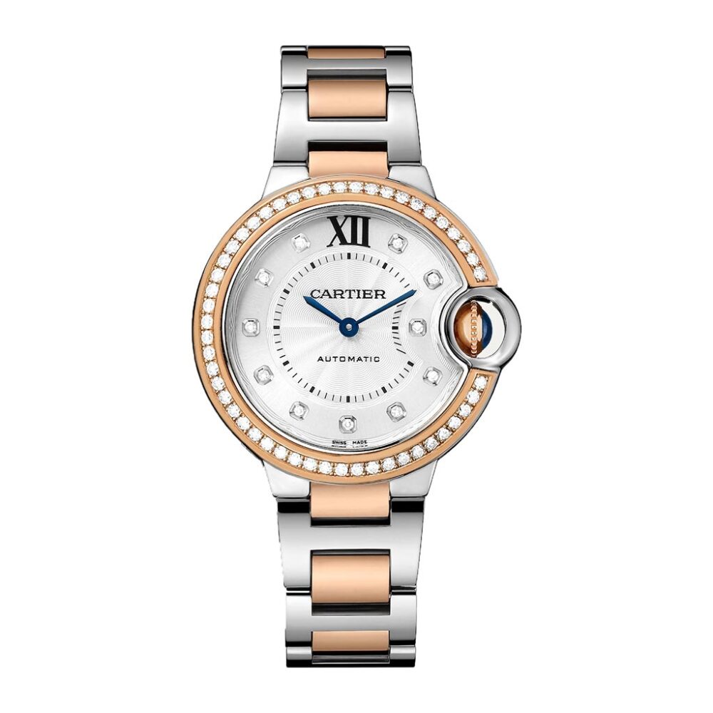 Ballon Bleu With diamond on Bezel and Indexes Watch