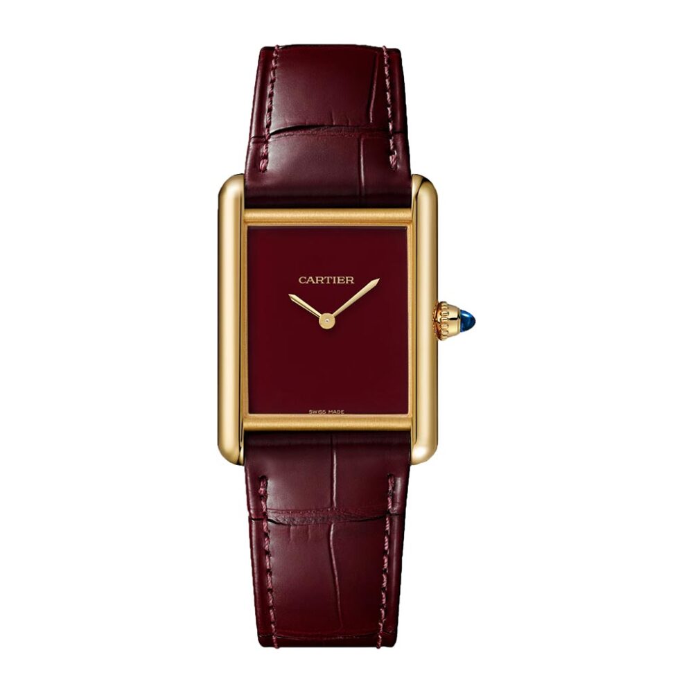 Tank Louis Cartier Large Burgandy Watch