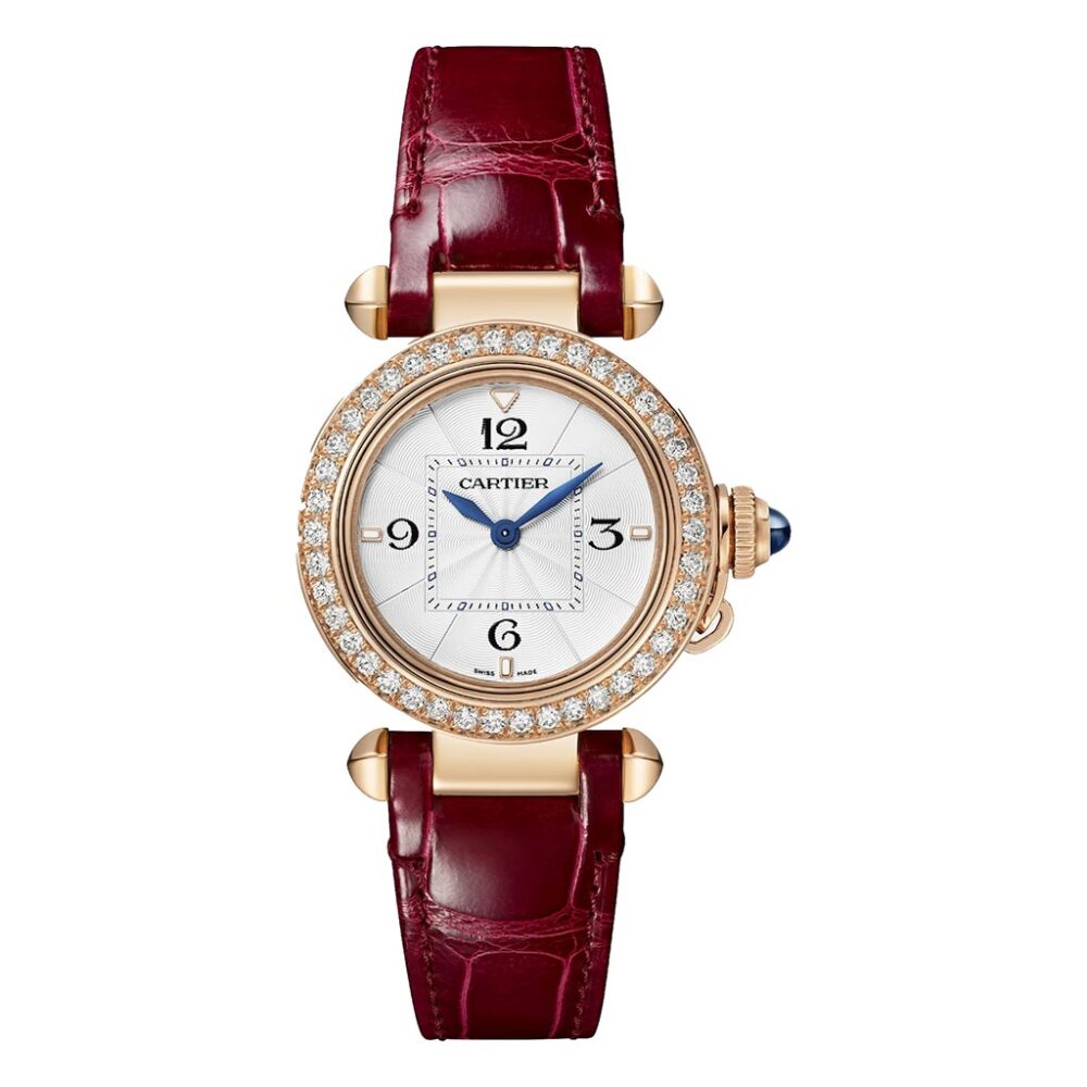 Pasha De Cartier Red Alligator Watch