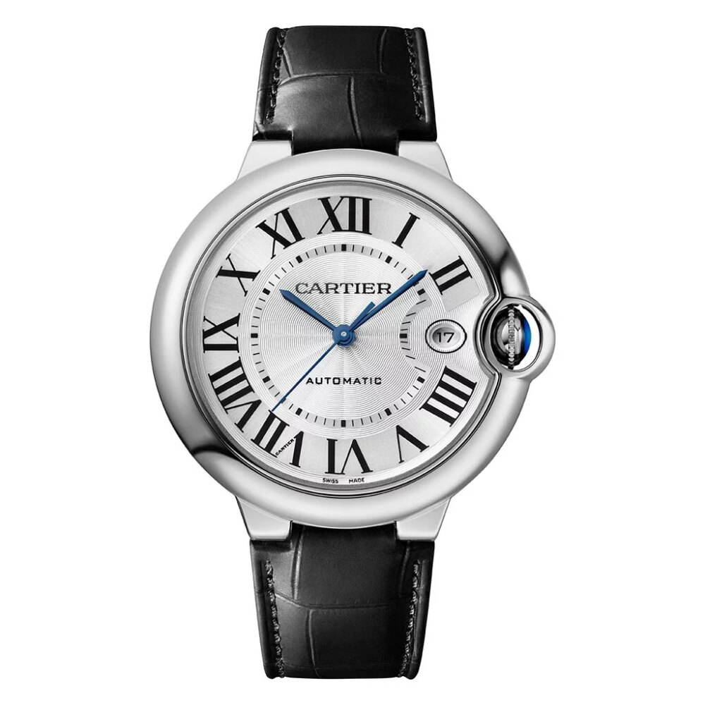 Ballon Bleu De Cartier 40mm Steel Leather Watch