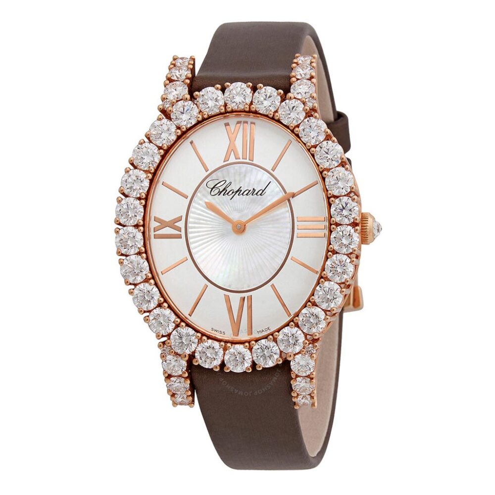 LHeure Du Diamant Quartz 18k Rose Gold And Diamond Watch