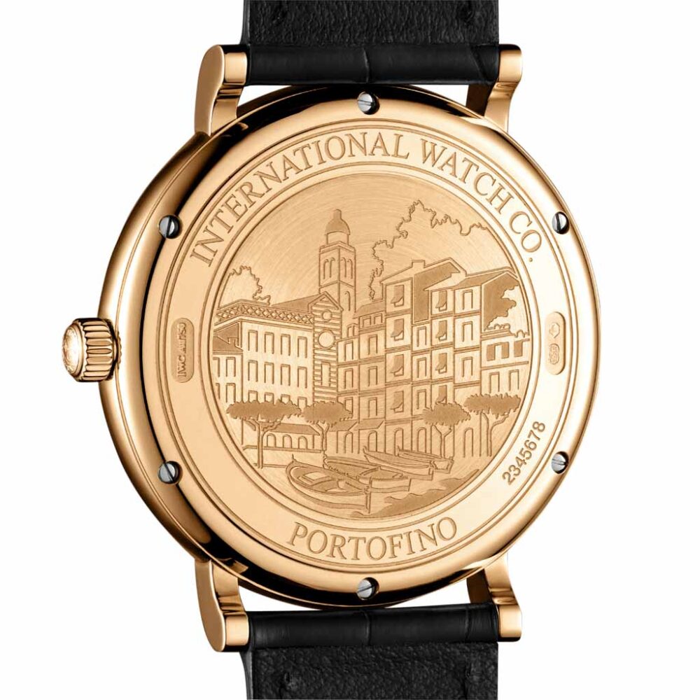 Portofino Automatic Black Alligator Strap Watch