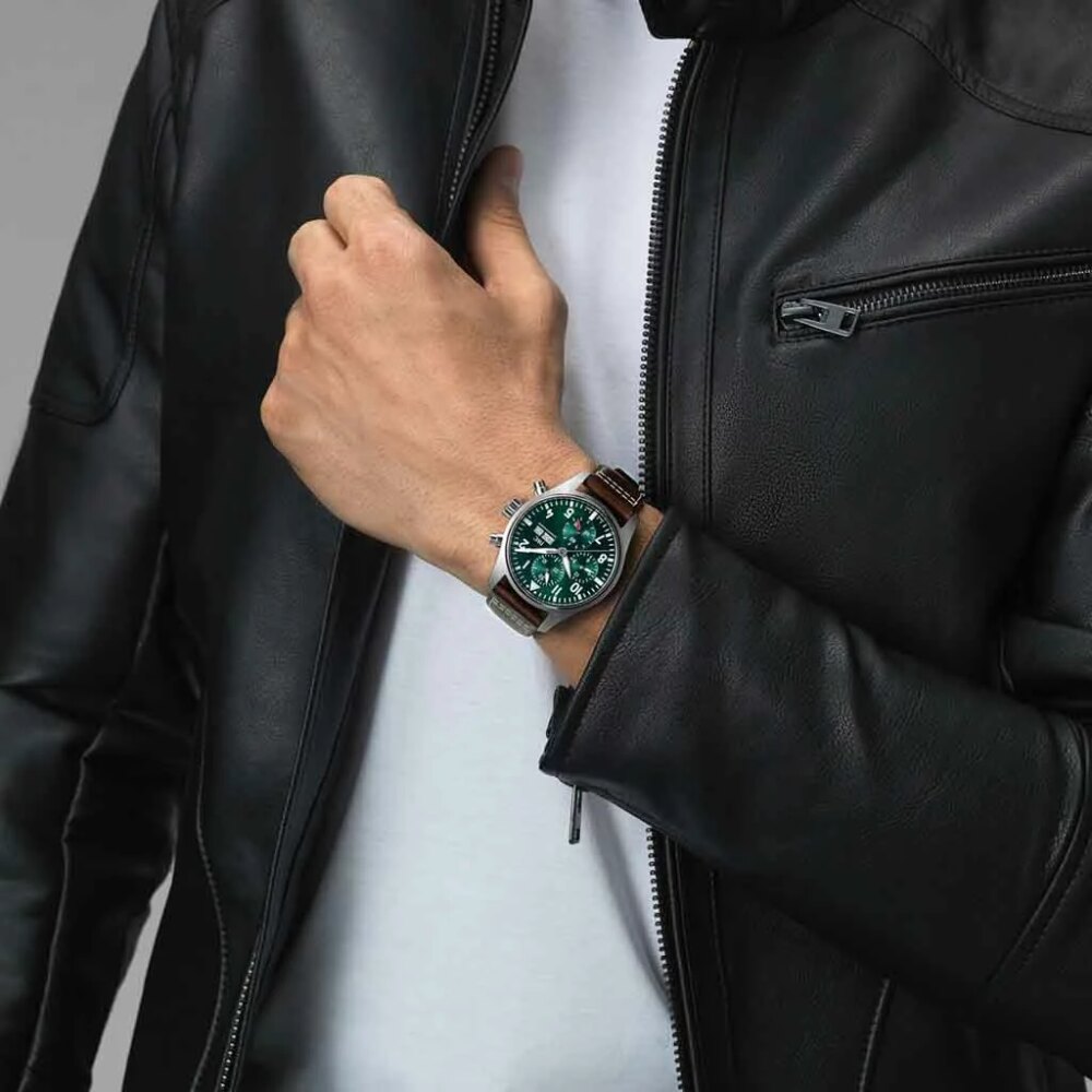 Pilots Chronograph 41 Green Dial Watch