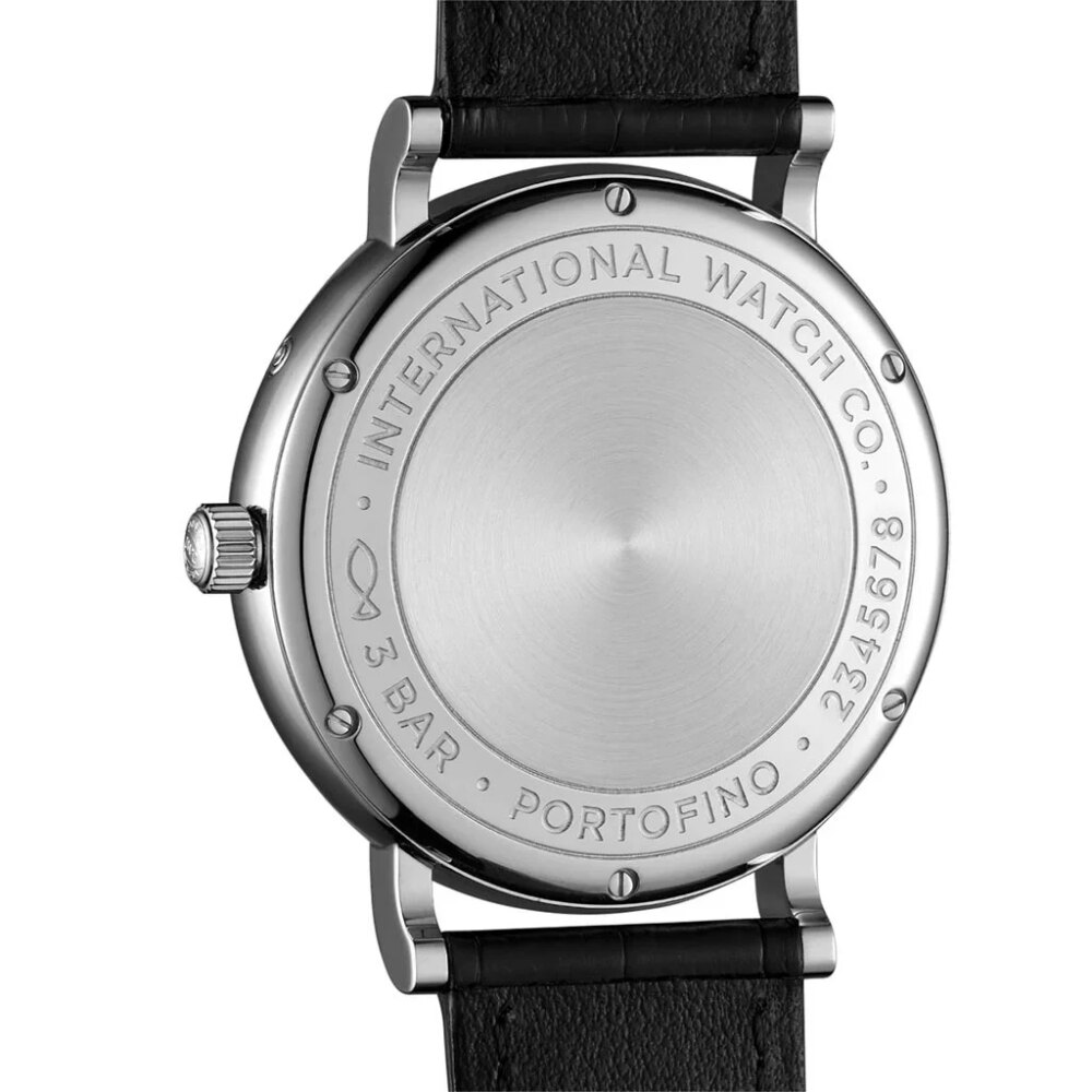 Portofino Automatic Moon Phase on Black Alligator Strap Watch