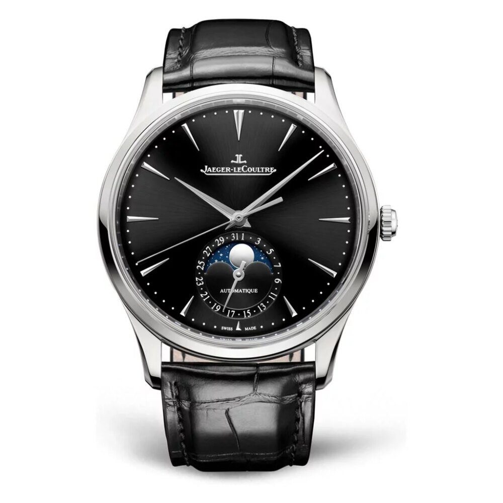 Ultra Thin Moon Black Dial Watch