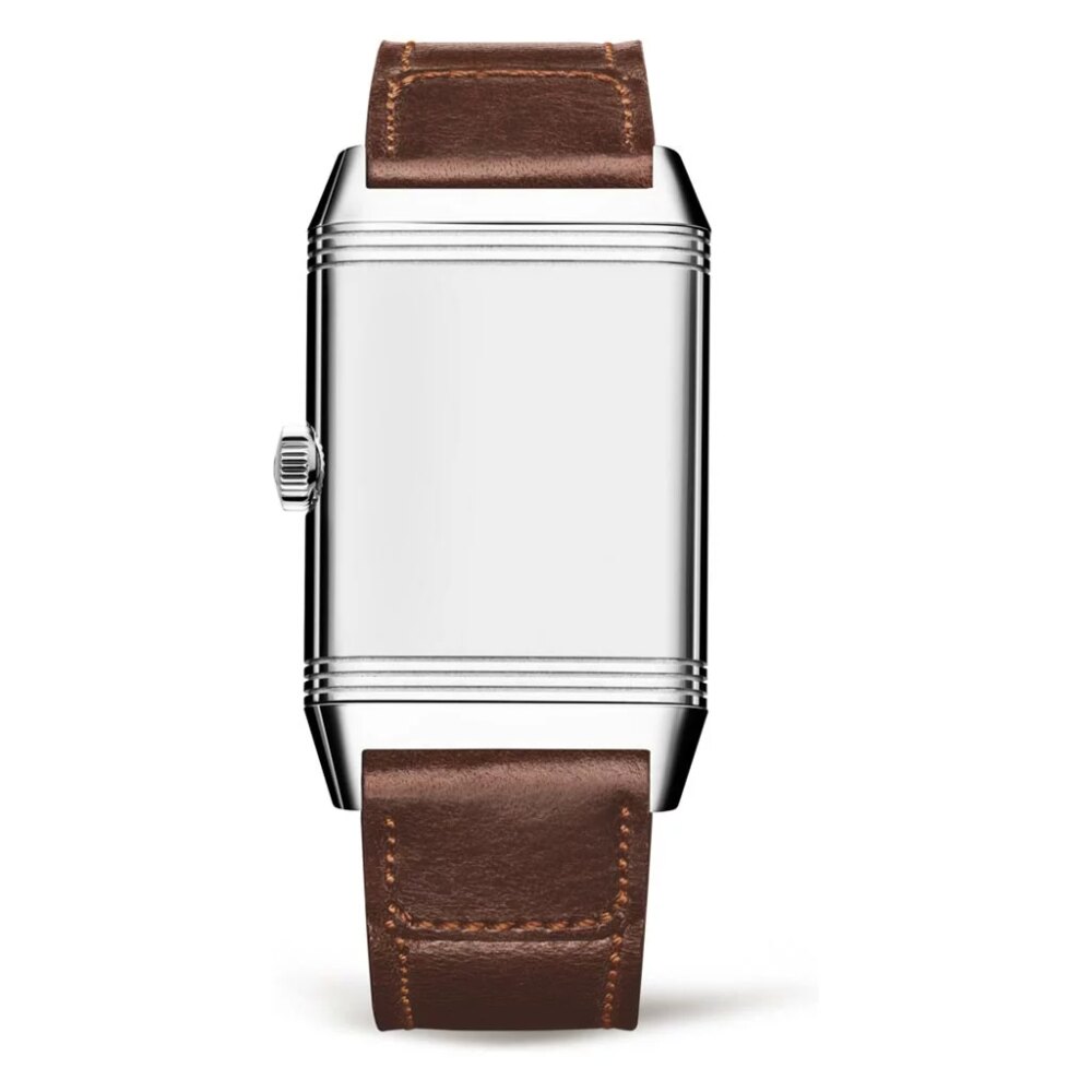 Reverso Classic Monoface Small Seconds Large on Brown Calfskin Strap Watch