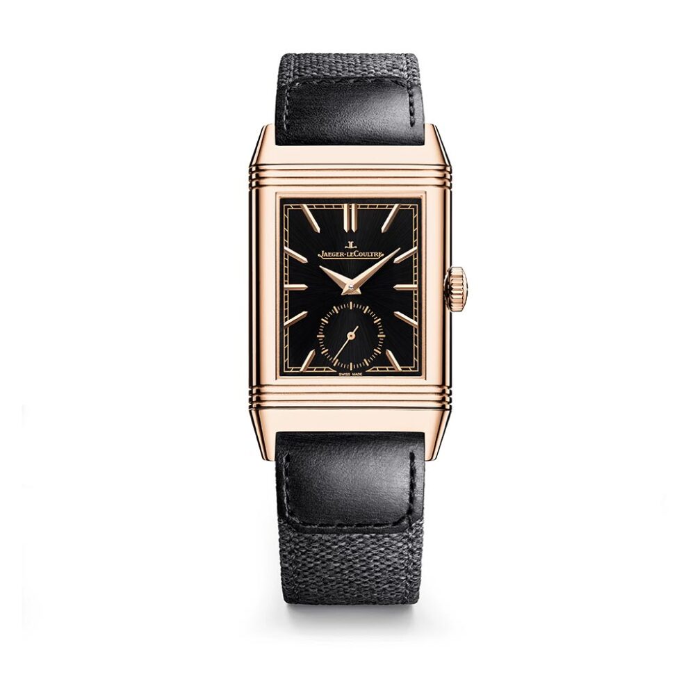 Reverso Tribute Black Dial Monoface Watch