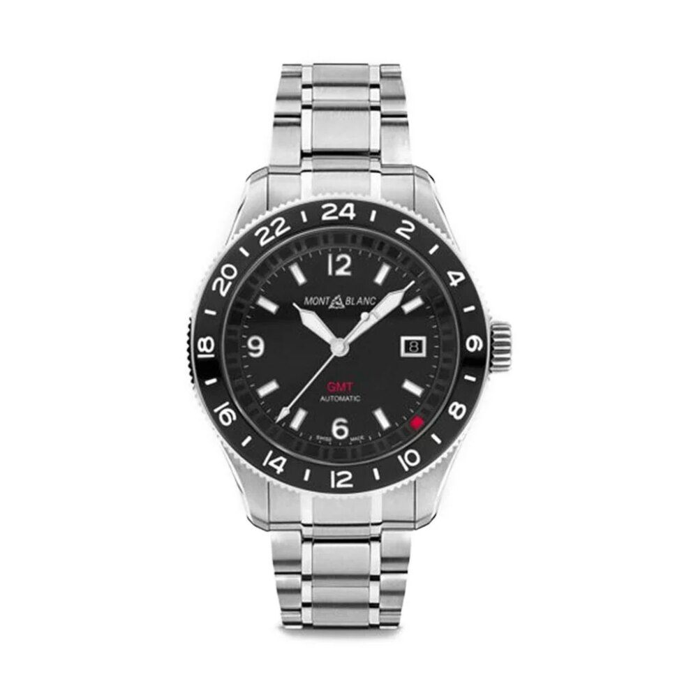 Montblanc 1858 GMT Black Stainless Steel Watch