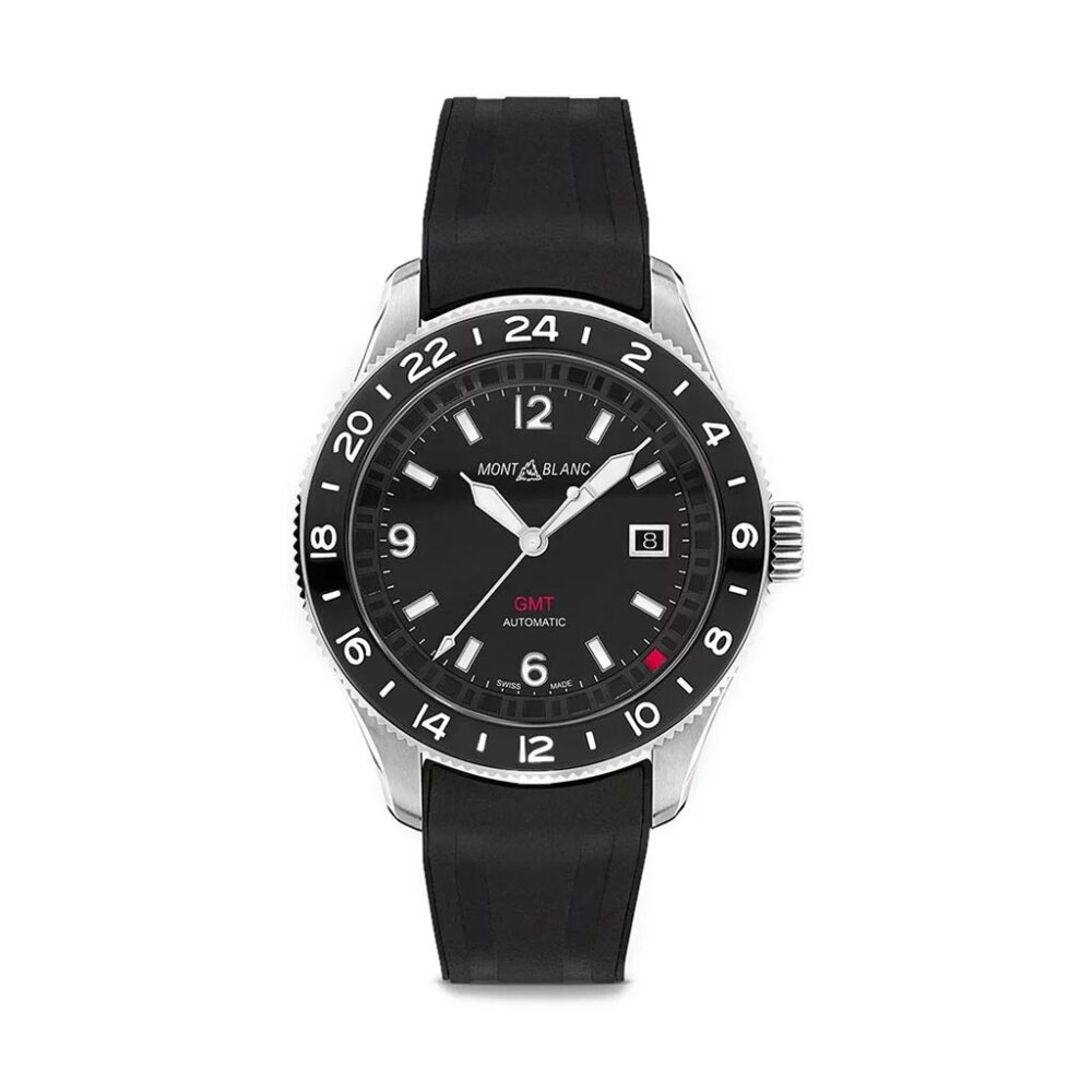 Montblanc 1858 GMT Black Rubber Watch