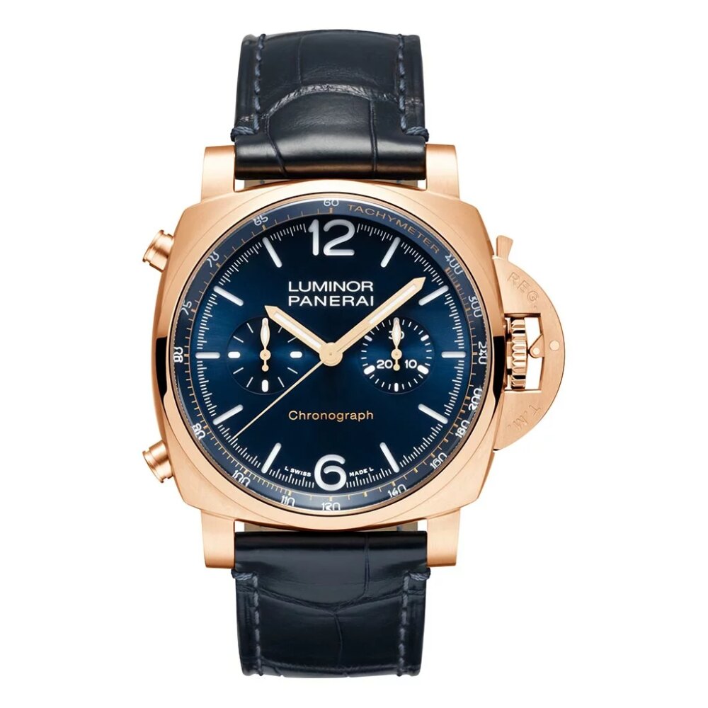 Luminor Marina Goldtech Blu Notte 44mm with Blue Sun-brushed Dial Watch