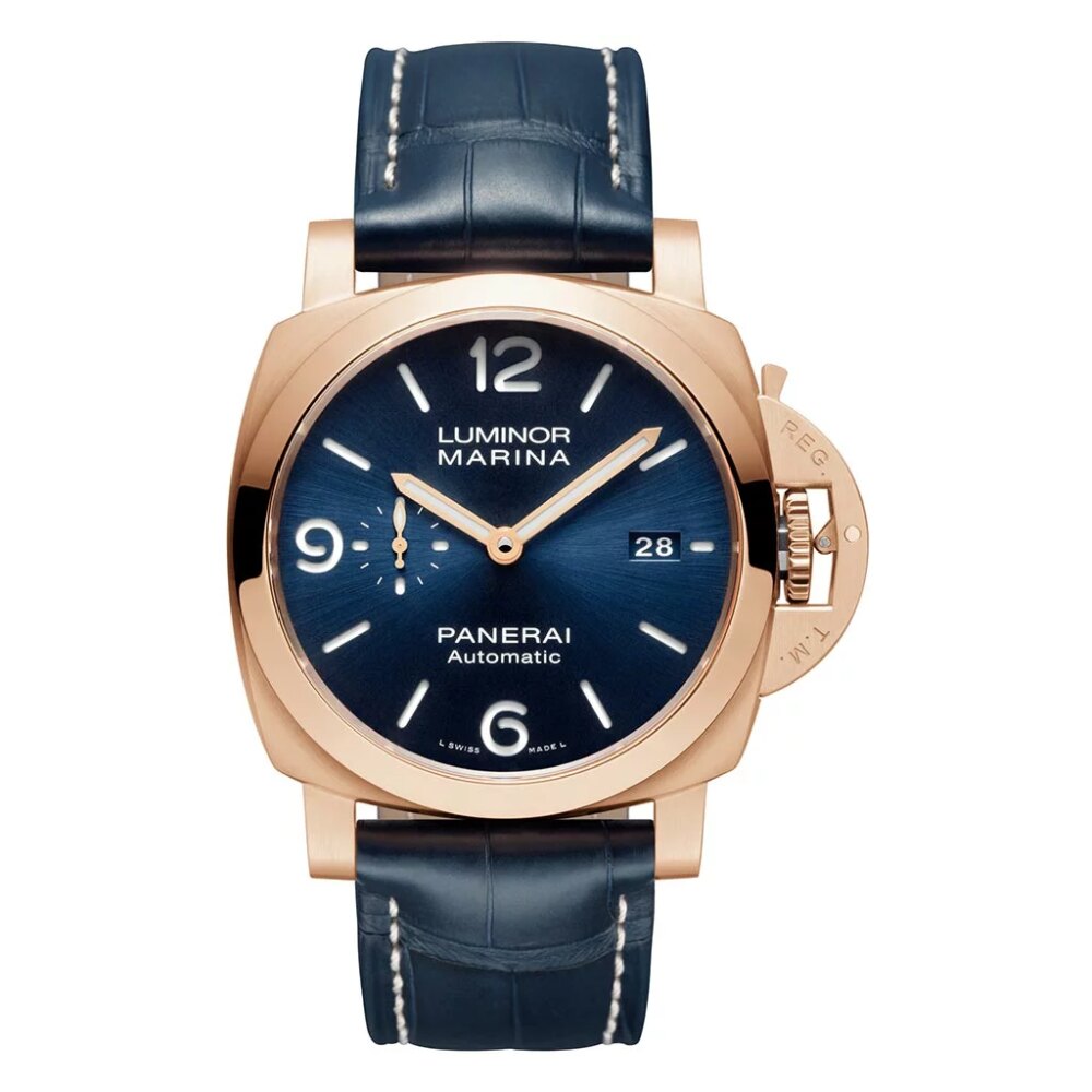 Luminor Marina Goldtech Sole Blu 44mm with Blue Sun-brushed Dial Watch