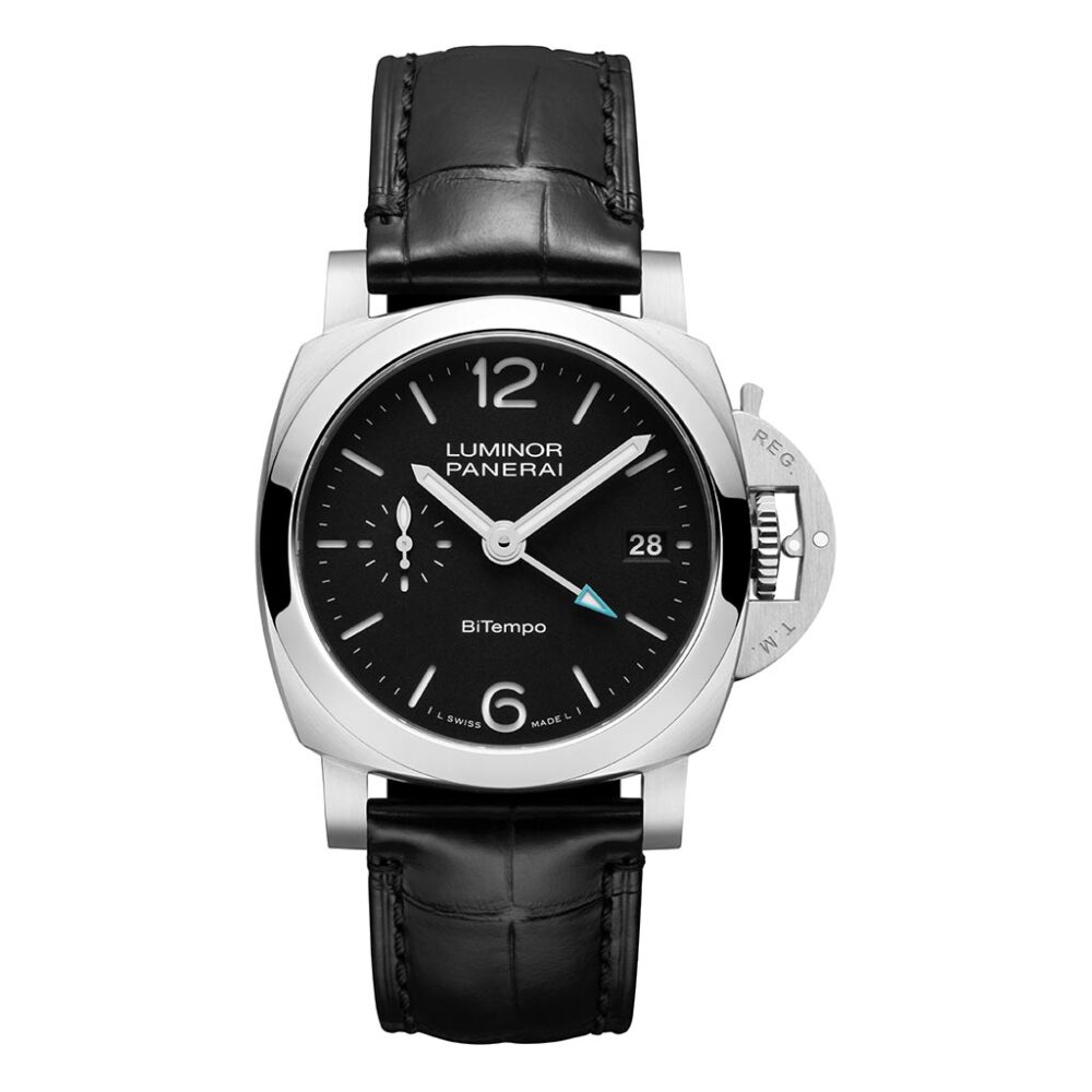 Luminor Quaranta Black Dial Bitempo Watch