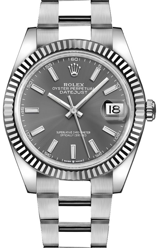 Rolex Datejust 41 Oystersteel Rhodium Men's Watch 126334-0013