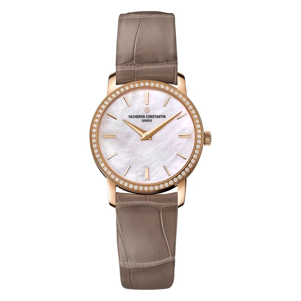 Traditionnelle Quartz 18k Pink Gold Watch