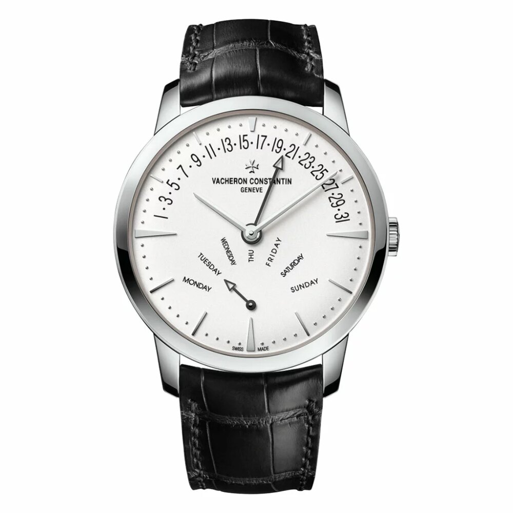 Patrimony Retrograde Day-Date in White Gold Watch