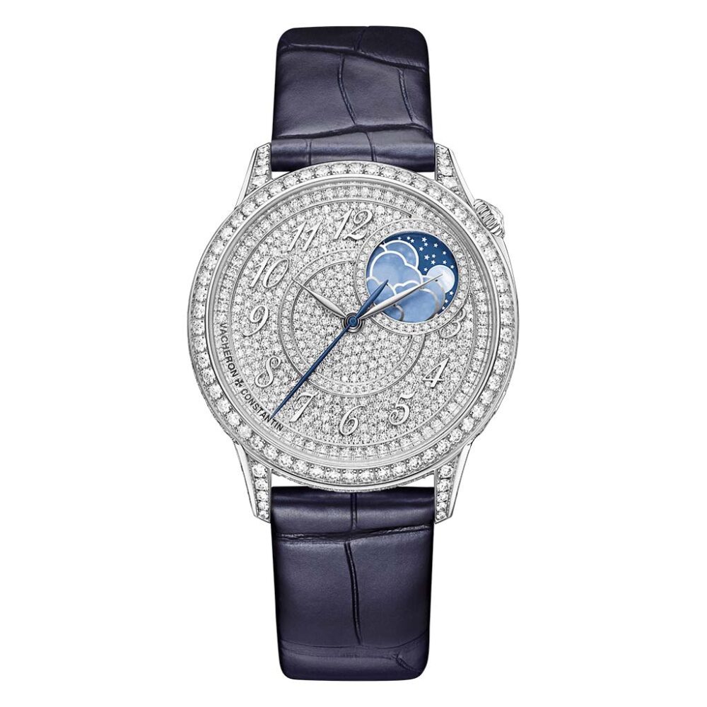 Egerie Moon Phase 18k White Gold Watch